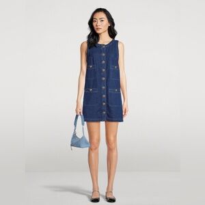 Reformation Women's Blue Tropez Denim Mini Dress 12